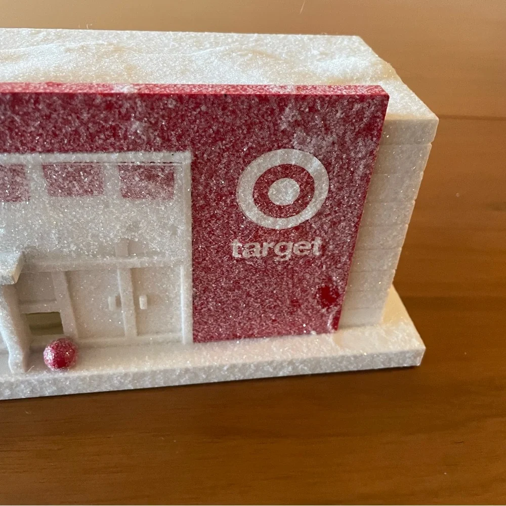 Target Bullseye 2024 Light-Up Target Store Christmas Village Glitter Decor